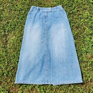 Sag Harbor Denim Maxi Skirt